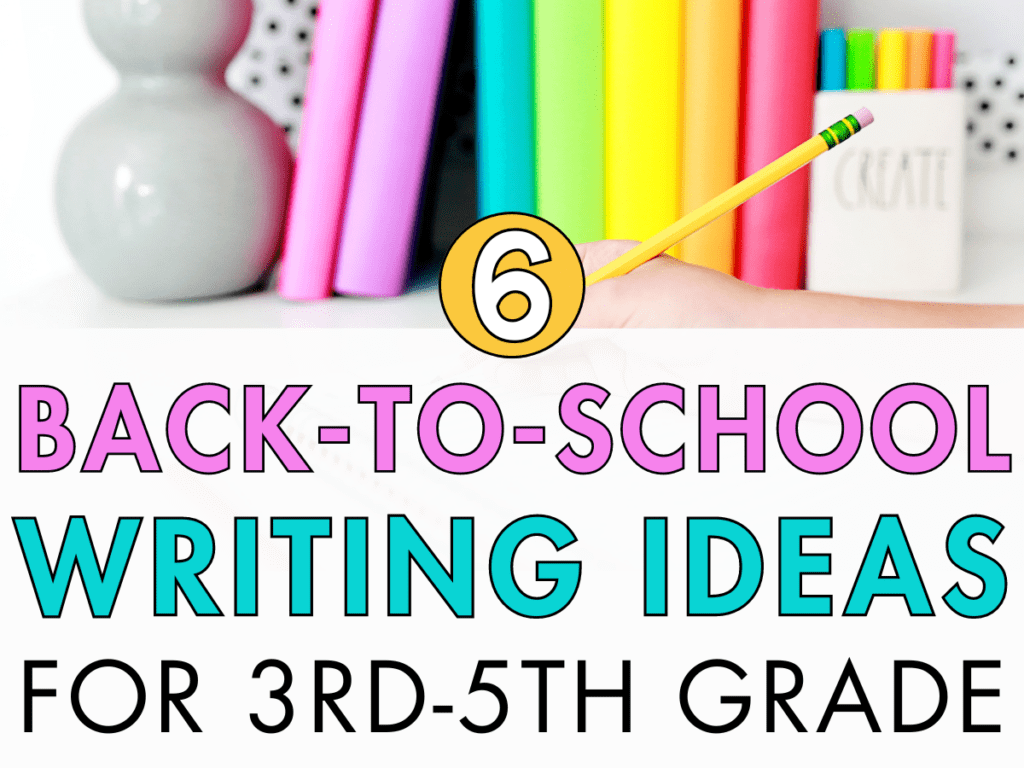 Back to school writing ideas cover