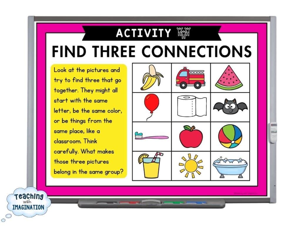 Morning Meeting Game Ideas - Find Three Connections