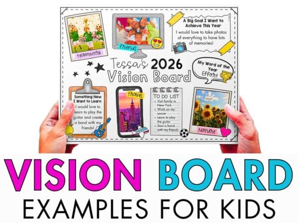Easy Vision Board Examples For Kids And Students